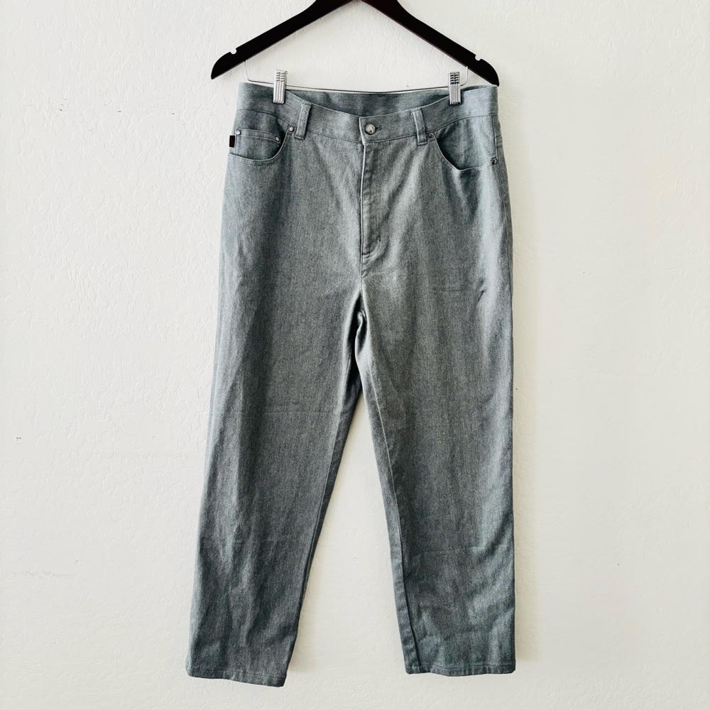 Lauren Jeans Co Ralph Lauren Gray Straight Leg Jeans Size 12 Classic Mid Rise
